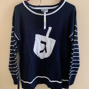 Pullover sweater ( dreidel and happy Hanukkah)